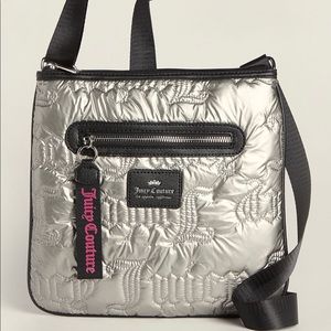 Juicy Couture Silver Crossbody Gothic Quilt Bag